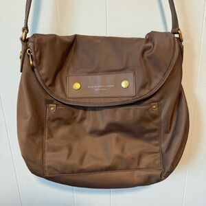 MARC BY MARC JACOBS Natasha Pocket Flap Crossbody Bag Nylon -Leather